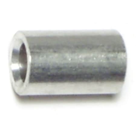 Midwest Fastener Round Spacer, #10 Screw Size, Aluminum, 1/2 in Overall Lg, 10 PK 65852